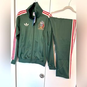 Adidas Mexican beckenbauer track top & pants Green brand, new tag M & L